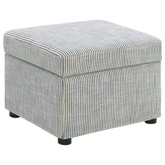 Winter Upholstered Hydraulic Lift Top Storage Ottoman Beige