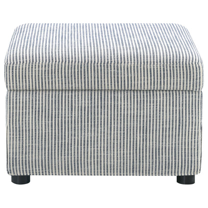 Winter Upholstered Hydraulic Lift Top Storage Ottoman Beige