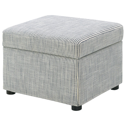 Winter Upholstered Hydraulic Lift Top Storage Ottoman Beige