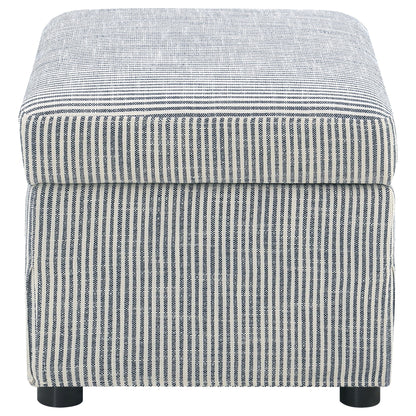 Winter Upholstered Hydraulic Lift Top Storage Ottoman Beige