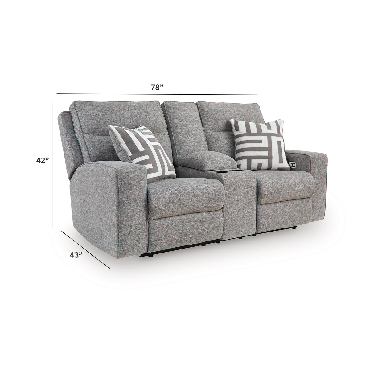 Biscoe PWR REC Loveseat/CON/ADJ HDRST