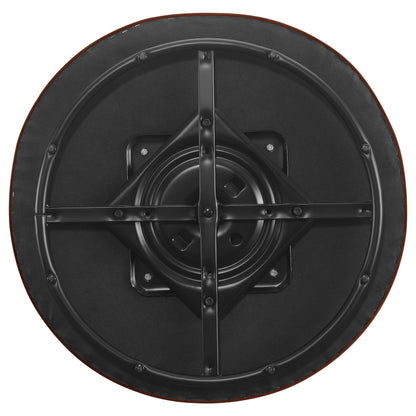 Silla giratoria con respaldo de barril tapizada Joyce, color naranja quemado