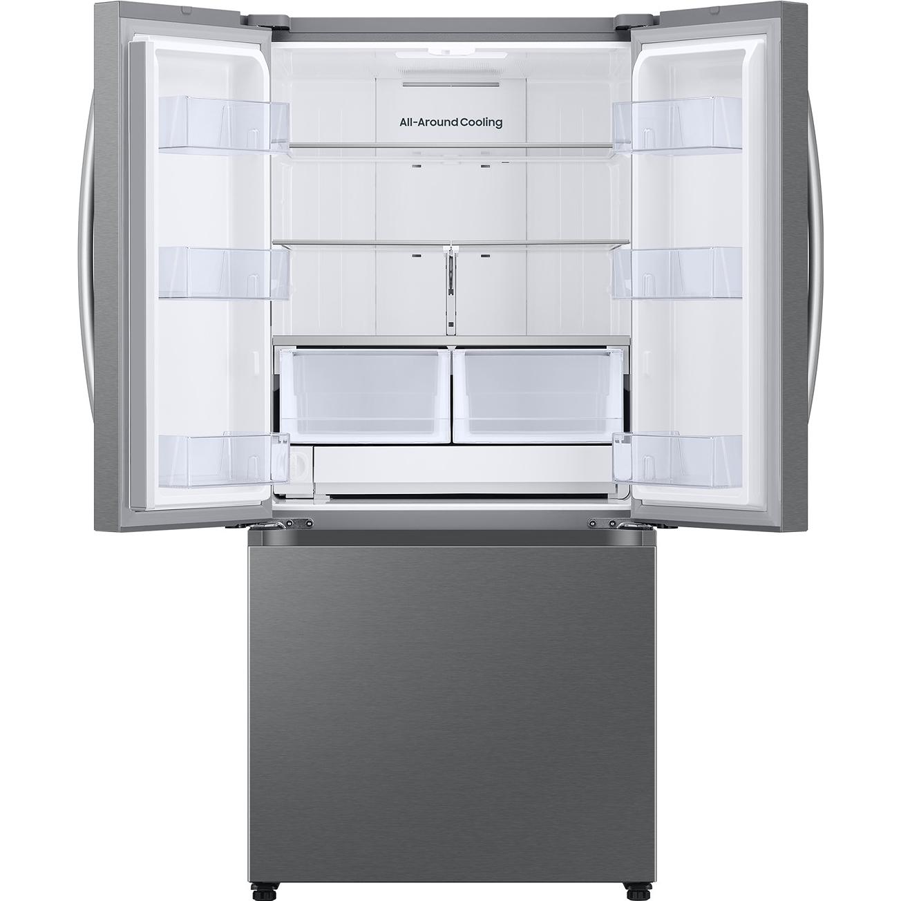  Samsung 33-inch, 25 cu.ft. Bespoke AI 3-Door French Door Refrigerator RF25C5A01SRAA IMAGE 2