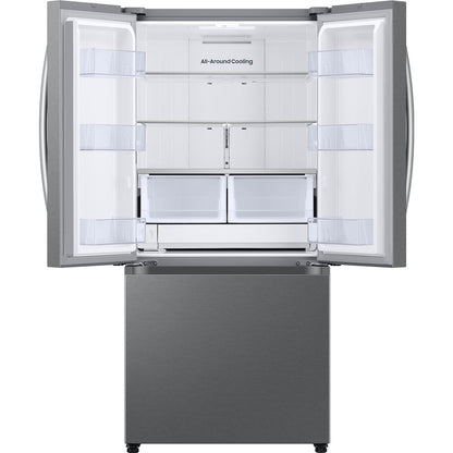  Samsung 33-inch, 25 cu.ft. Bespoke AI 3-Door French Door Refrigerator RF25C5A01SRAA IMAGE 2