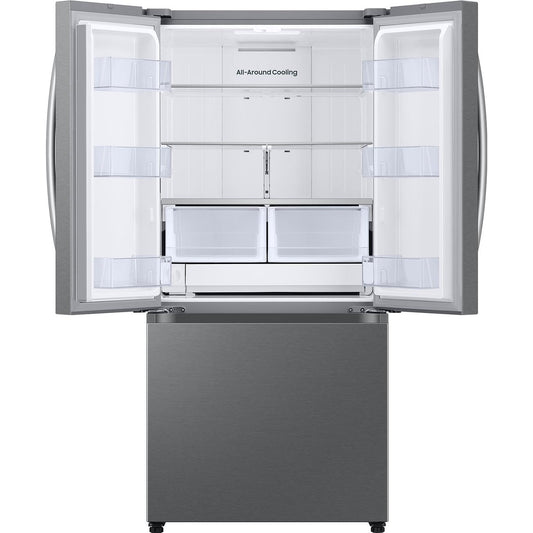  Samsung 33-inch, 25 cu.ft. Bespoke AI 3-Door French Door Refrigerator RF25C5A01SRAA IMAGE 2