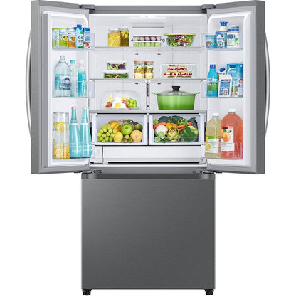  Samsung 33-inch, 25 cu.ft. Bespoke AI 3-Door French Door Refrigerator RF25C5A01SRAA IMAGE 3