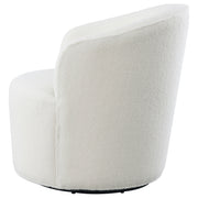 Joyce Upholstered Barrel Back Swivel Chair Burnt Orange