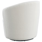 Joyce Upholstered Barrel Back Swivel Chair Burnt Orange