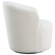 Joyce Upholstered Barrel Back Swivel Chair Burnt Orange