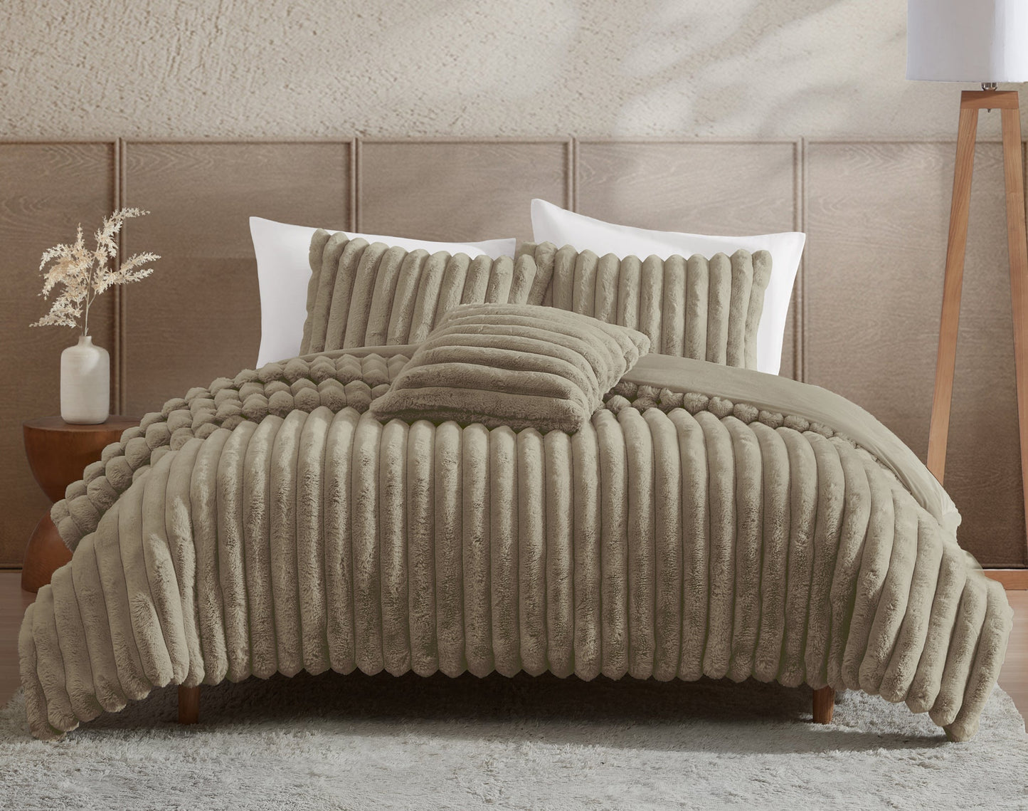 Ethan Taupe 4 PC Comforter Set