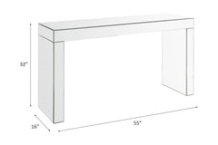Dominic Glam 55" Mirrored Writing Desk