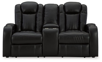 Caveman Den Power Reclining Loveseat with Console