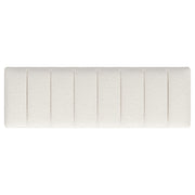 Banco de acento capitoné tapizado Mesa Boucle color carbón