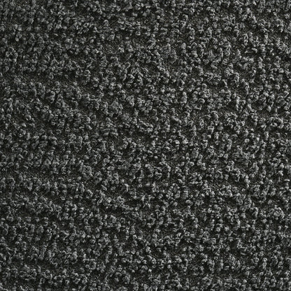 Banco de acento capitoné tapizado Mesa Boucle color carbón