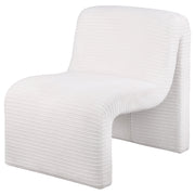 Silla Drayton tapizada curva sin brazos, color marfil