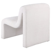 Silla Drayton tapizada curva sin brazos, color marfil