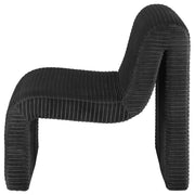Silla Drayton tapizada curva sin brazos, color marfil