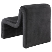 Silla Drayton tapizada curva sin brazos, color marfil