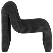 Silla Drayton tapizada curva sin brazos, color marfil