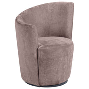 Nueva Upholstered Swivel Chair Curved Backrest Dove Grey