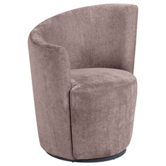 Nueva Upholstered Swivel Chair Curved Backrest Dove Grey