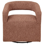 Westhill Boucle Upholstered Swivel Accent Chair Berry