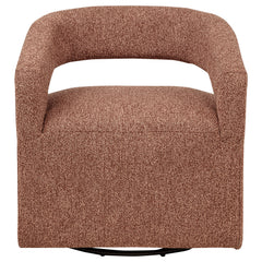 Westhill Boucle Upholstered Swivel Accent Chair Berry