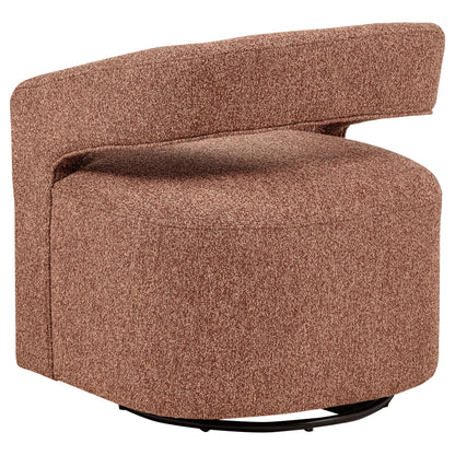Westhill Boucle Upholstered Swivel Accent Chair Berry