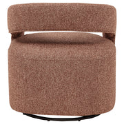 Westhill Boucle Upholstered Swivel Accent Chair Berry