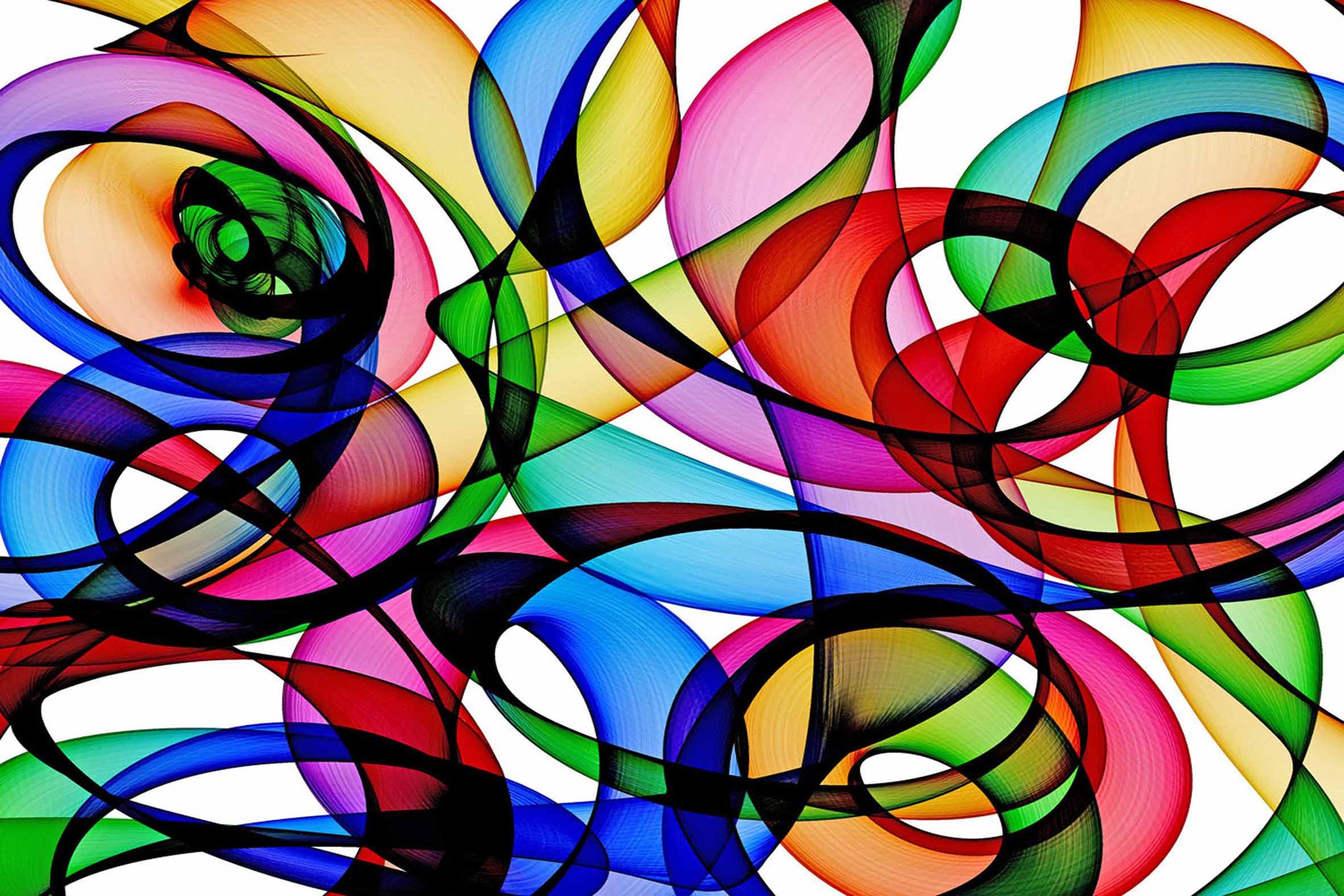 ''Abstract Circles'' Tempered Glass