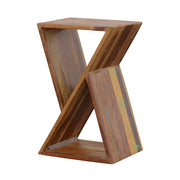 Mesa auxiliar decorativa Lily de madera maciza recuperada, color natural
