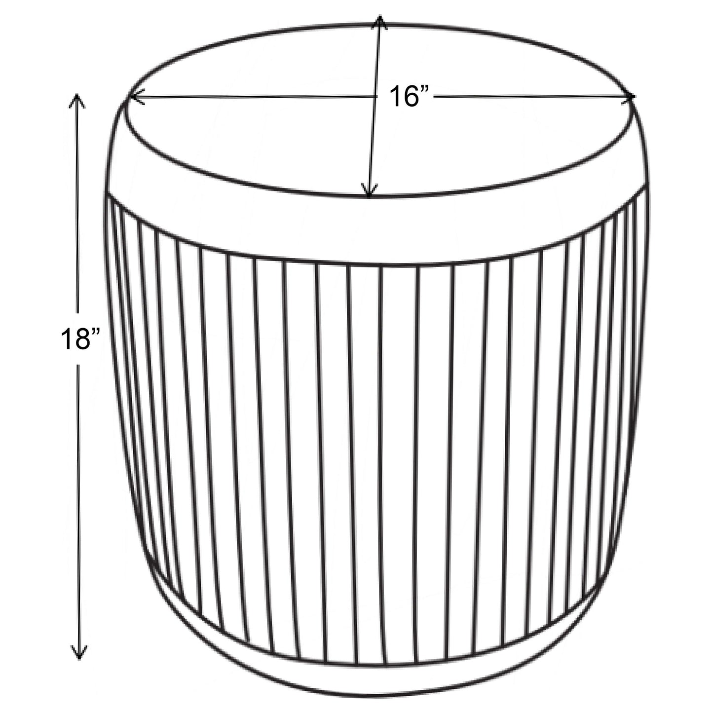 Otomana redonda tapizada Tovar color malva