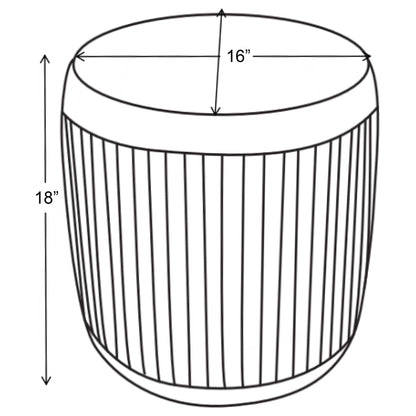 Otomana redonda tapizada Tovar color malva