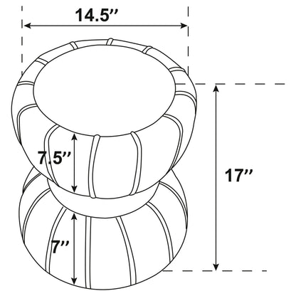 Otomana redonda tapizada Sora color baya