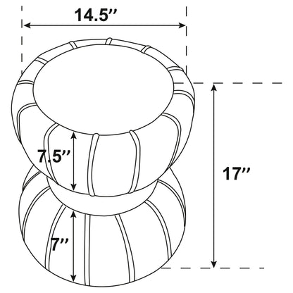 Otomana redonda tapizada Sora color baya
