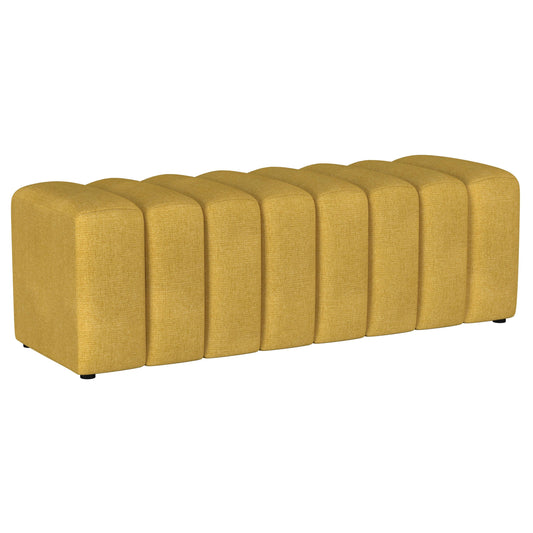 Summer Fabric Upholstered Tufted Accent Bench Charcoal