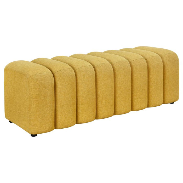 Summer Upholstered Channel Tufted Accent Bench