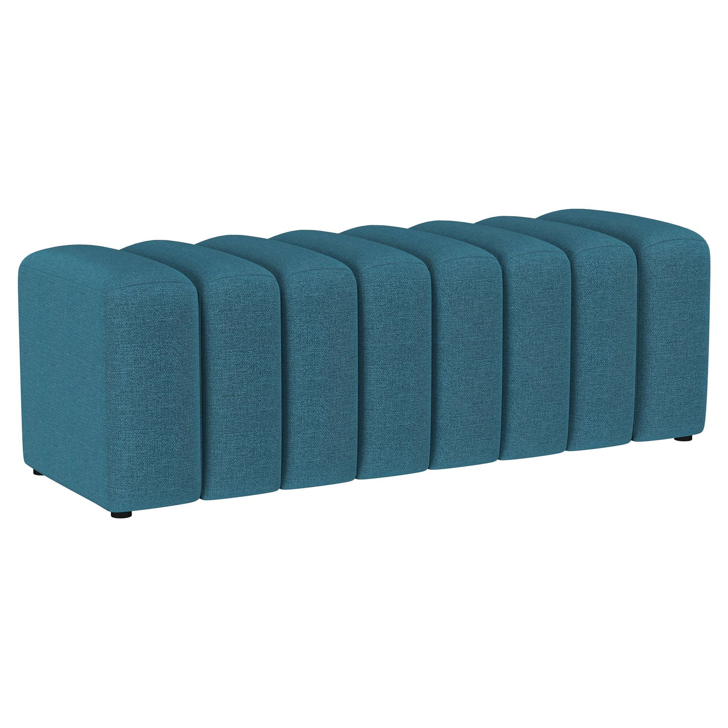 Summer Fabric Upholstered Tufted Accent Bench Charcoal