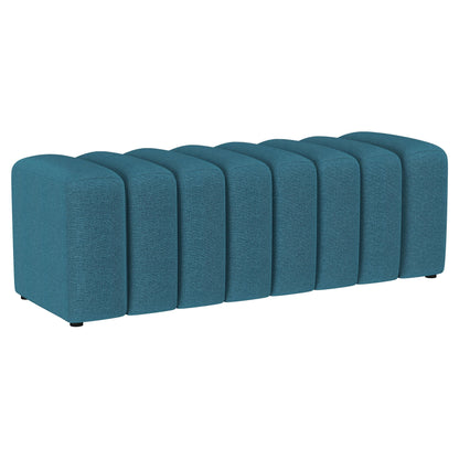 Summer Fabric Upholstered Tufted Accent Bench Charcoal