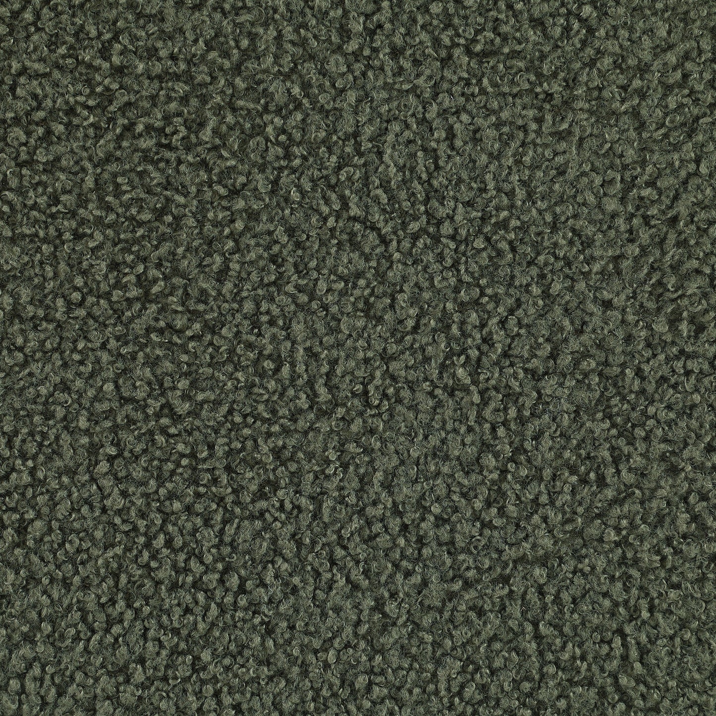 Otomana redonda tapizada en piel de oveja sintética Zena, color negro