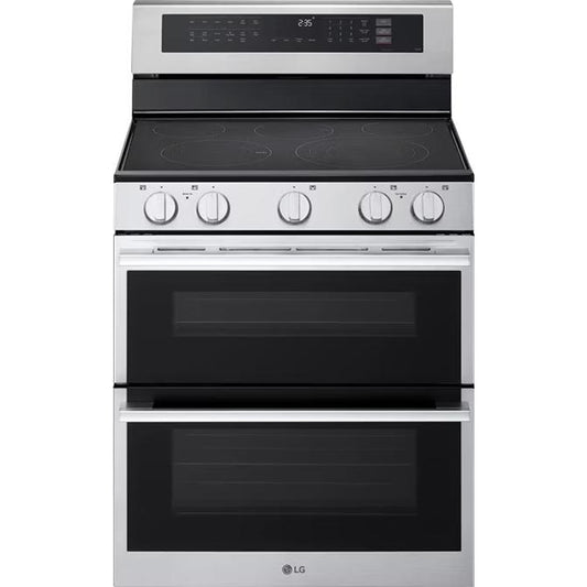  LG 30-inch, 7.3 cu. ft. Smart Electric Double Oven Freestanding Range with ProBake Convection® LDEL7324YE IMAGE 1