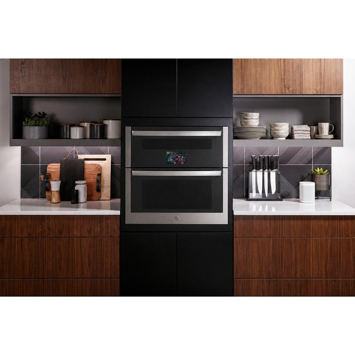  GE Profile 30-inch Built-In Wall Oven with Twin Flex Convection PTS9200SZSS IMAGE 4