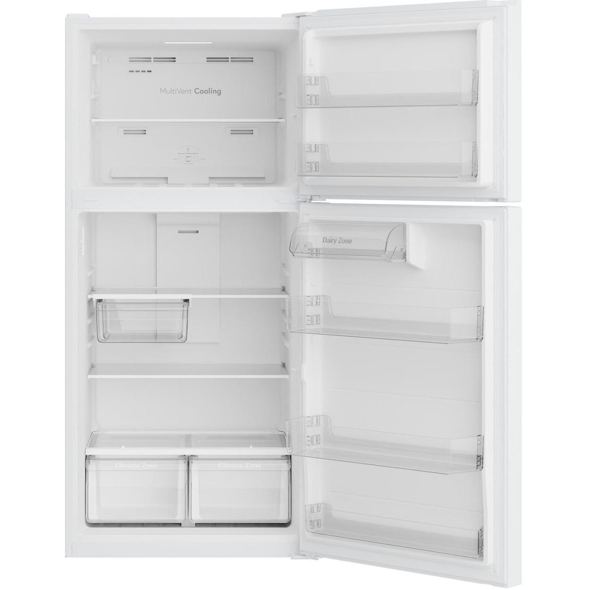  GE 30-inch, 19 cu. ft. Freestanding Top Freezer Refrigerator with Garage-Ready Performance GPS19KGZWW IMAGE 2