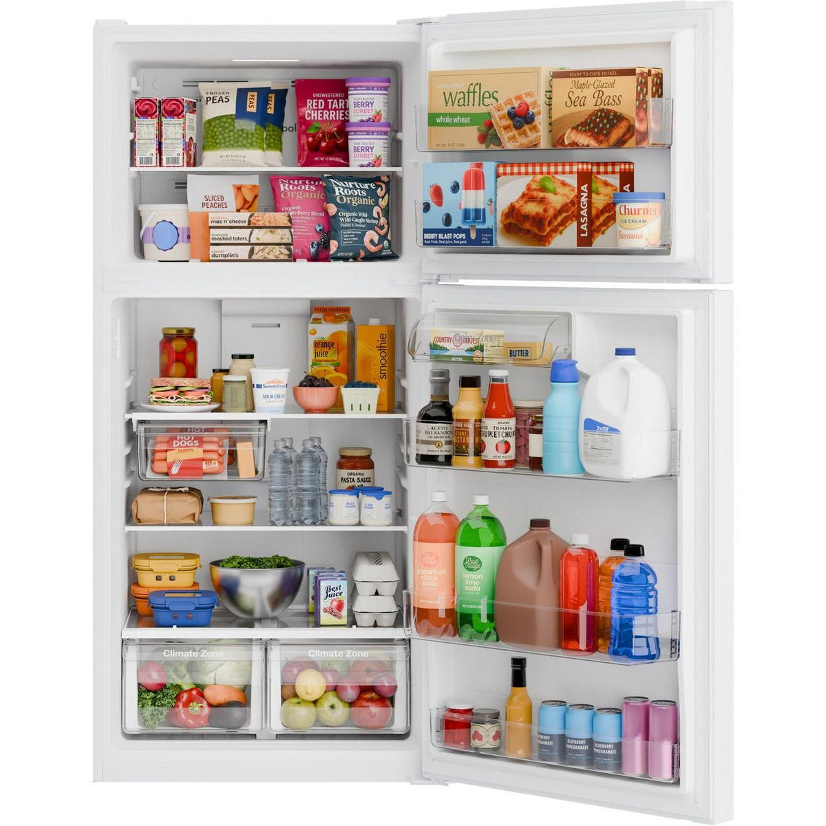  GE 30-inch, 19 cu. ft. Freestanding Top Freezer Refrigerator with Garage-Ready Performance GPS19KGZWW IMAGE 3