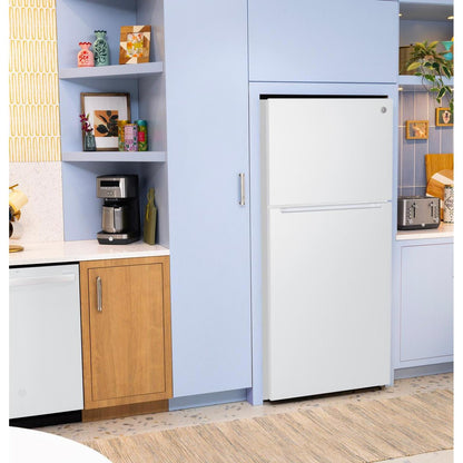  GE 30-inch, 19 cu. ft. Freestanding Top Freezer Refrigerator with Garage-Ready Performance GPS19KGZWW IMAGE 9