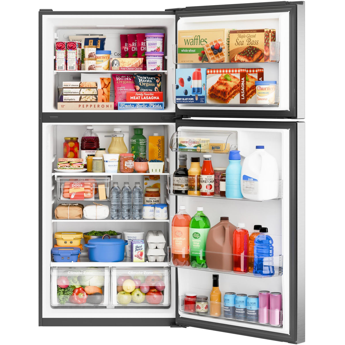  GE 30-inch, 21 cu. ft. Freestanding Top Freezer Refrigerator with Garage-Ready Performance GPS21KYZFS IMAGE 4