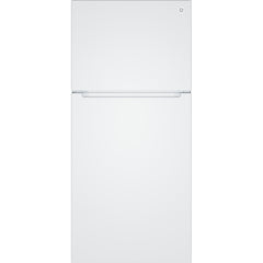  GE 30-inch, 21 cu. ft. Freestanding Top Freezer Refrigerator with Garage-Ready Performance GPS21KGZWW IMAGE 1