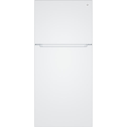  GE 30-inch, 21 cu. ft. Freestanding Top Freezer Refrigerator with Garage-Ready Performance GPS21KGZWW IMAGE 1