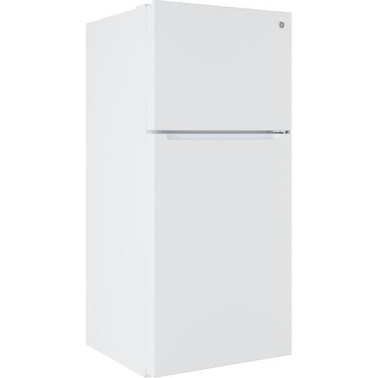  GE 30-inch, 21 cu. ft. Freestanding Top Freezer Refrigerator with Garage-Ready Performance GPS21KGZWW IMAGE 2