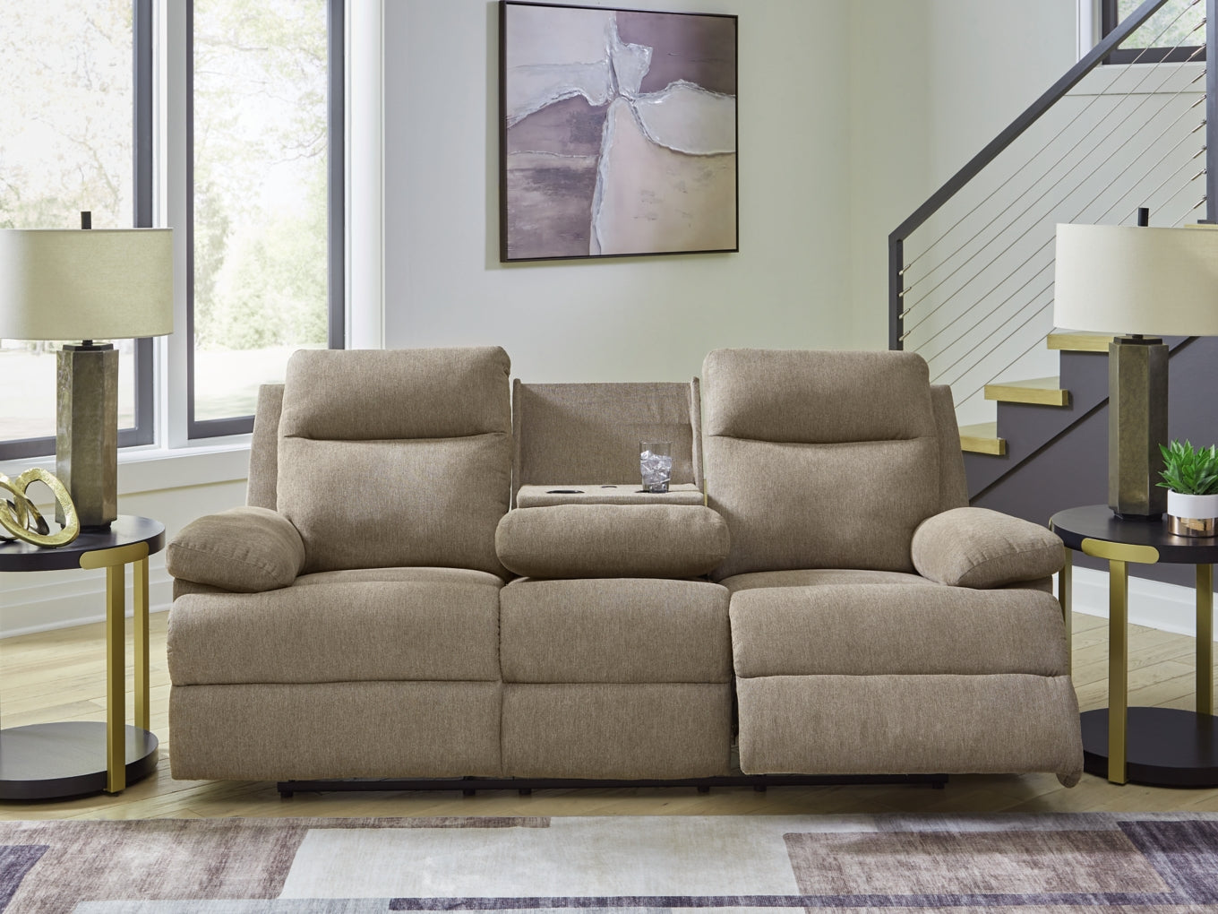 Tarrant REC Sofa w/Drop Down Table